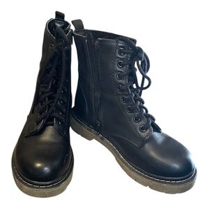 Women's Black SODA Lace up / Zip up Grunge Combat Boots Size 8